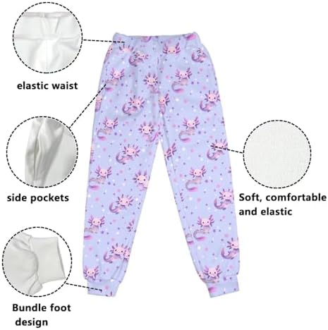 Eheartsgir Girls Joggers Pants with Pockets - Lightweight Active Sweatpants for Kids
