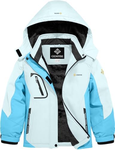 GEMYSE Girls Waterproof Ski Jacket Fleece