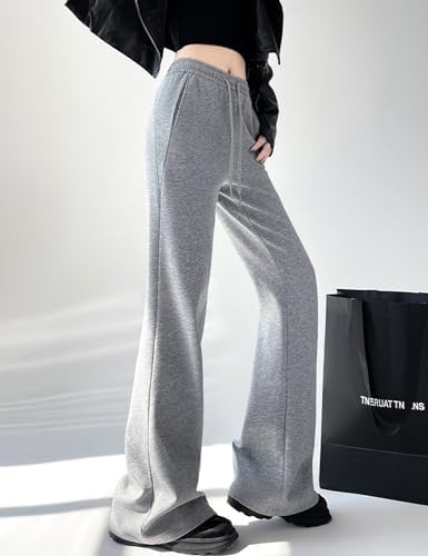 Kiench Flared Leg Sweats Trendy High Waist for Teens