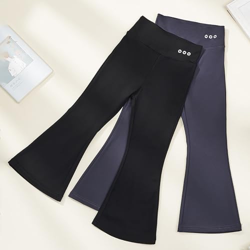 Girls Flare Leggings with Elastic Waist and Wide Legs