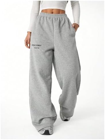 Girls Baggy Elastic Wide Leg Sweatpants