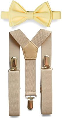 Perfect Tan Suspenders Bow Tie Set for Any Occasion