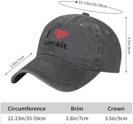 RTATBY I Love Kuwait Baseball Cap