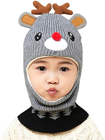 Cute Reindeer Antlers Balaclava Soft Warm for Kids