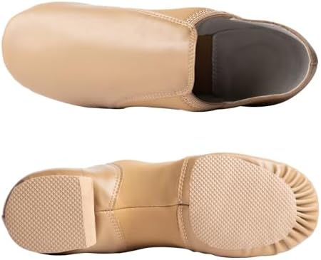 Jazzy Soft Leather Dance Slippers for Kids