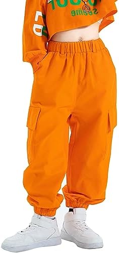 Dynamic Fit Hip Hop Outfits for Kids Girls Dance Jogger Pants 2023