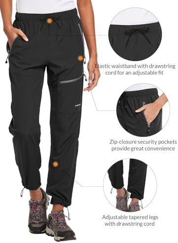 Baleaf Womens Quick Dry Hiking Pants with UV Protection