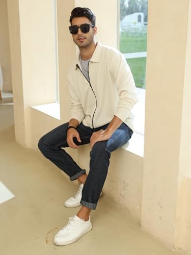 PICKLION Men Experience Warm Stylish in Heavy Oblong Waffle Cardigans