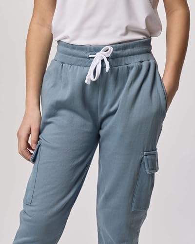 Real Essentials 3-Pack Girls Fleece Cargo Joggers Warm Functional Versatile