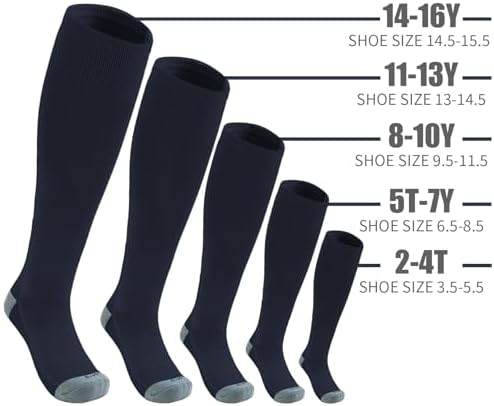 QBK Toddler Baseball Socks - Long-Lasting Comfortable