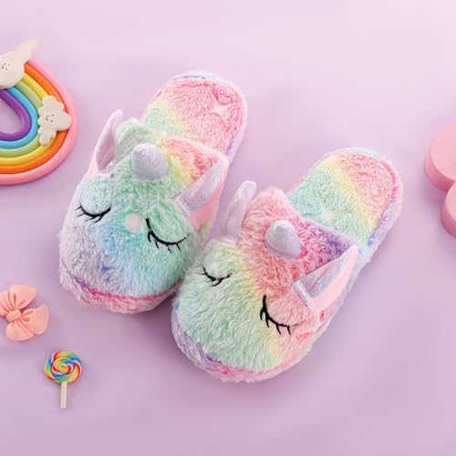 Adorable Unicorn Slippers for Kids Warm Fuzzy