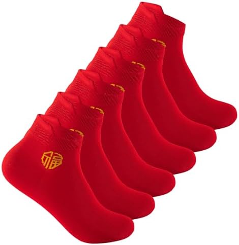 Vivid Red Ankle Calf Socks for Men Extra Soft Comfortable Durable