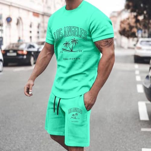 Lush Two-Piece Shorts Summer Shirts Set for Men