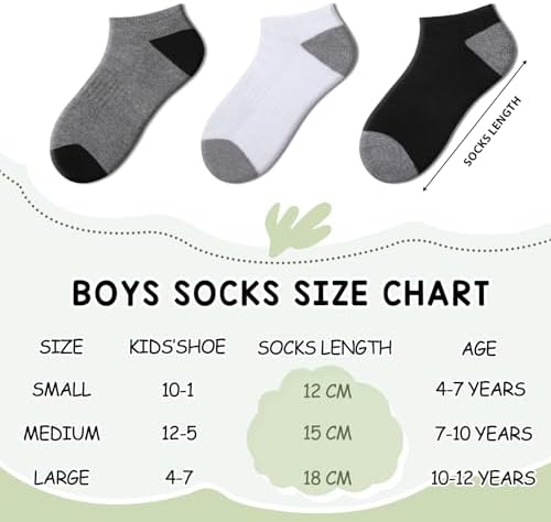 Comfoex 10 Pairs Boys Socks for 4-10 Years