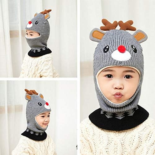 Cute Reindeer Antlers Balaclava Soft Warm for Kids