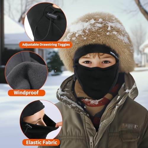 Kids Balaclava Ski Mask - Windproof Warm for Snow Sports
