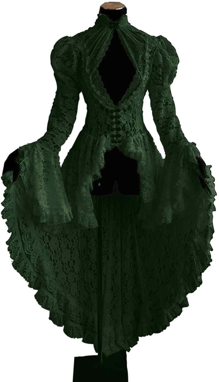 Victorian Lace Bell Sleeve Dresses for Women - Medieval Renaissance Festival Dresses