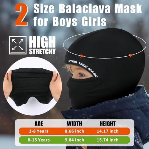 Kids Balaclava Ski Mask - Windproof Warm for Snow Sports