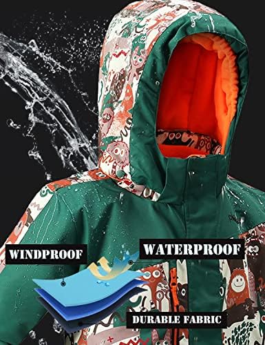 PHIBEE Big Boys Waterproof Breathable Snowboarding Jacket