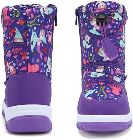CIOR Winter Booty Boys Girls Outdoor Waterproof with Fur Lining