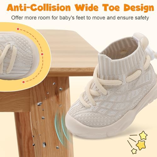 JIASUQI Toddler Sneakers Wide Non-slip Lightweight