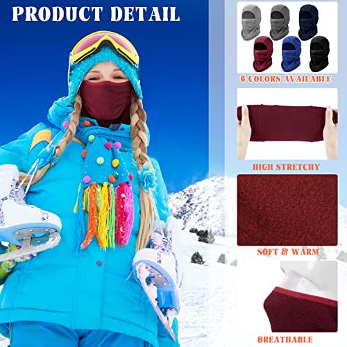 Retisee 6 Pcs Kids Balaclava FaceWarmers for Winter