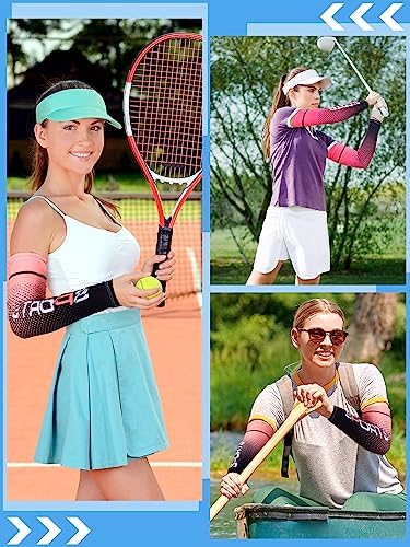 Sun Protection Arm Sleeves for Men Women UV Protection Cooling Compression