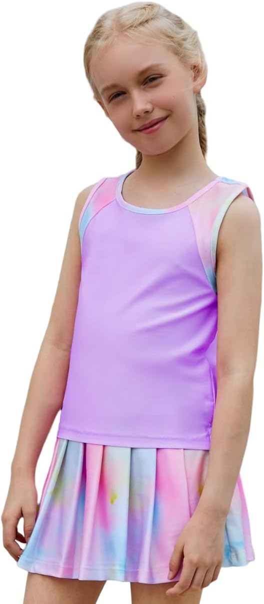 Elastic Fun girls athletic tennis golf pickball outfits