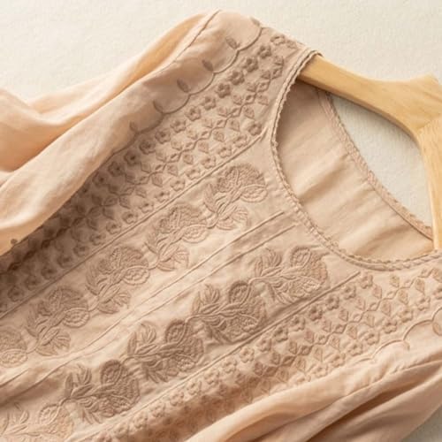 LWMHRJXHE Womens Linen Button-Up Shirt