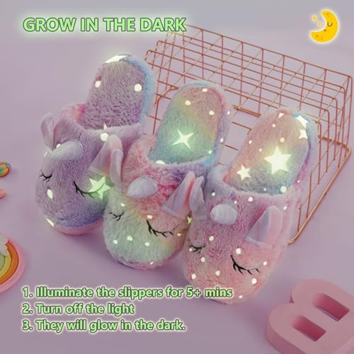 Adorable Unicorn Slippers for Kids Warm Fuzzy