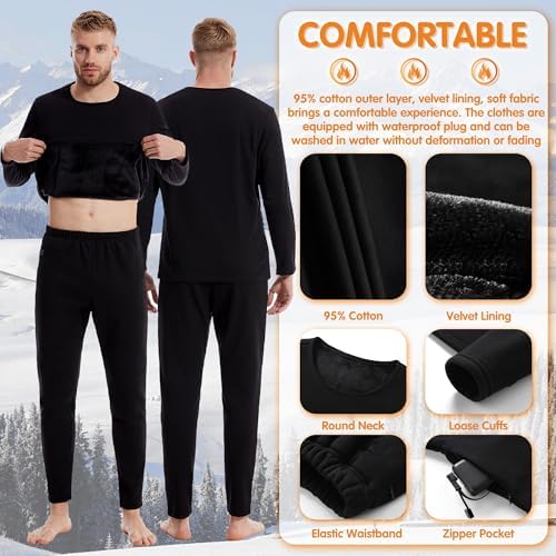 8 Heating Zones Electric Underwear for Men Keep Warm in Cold Weather