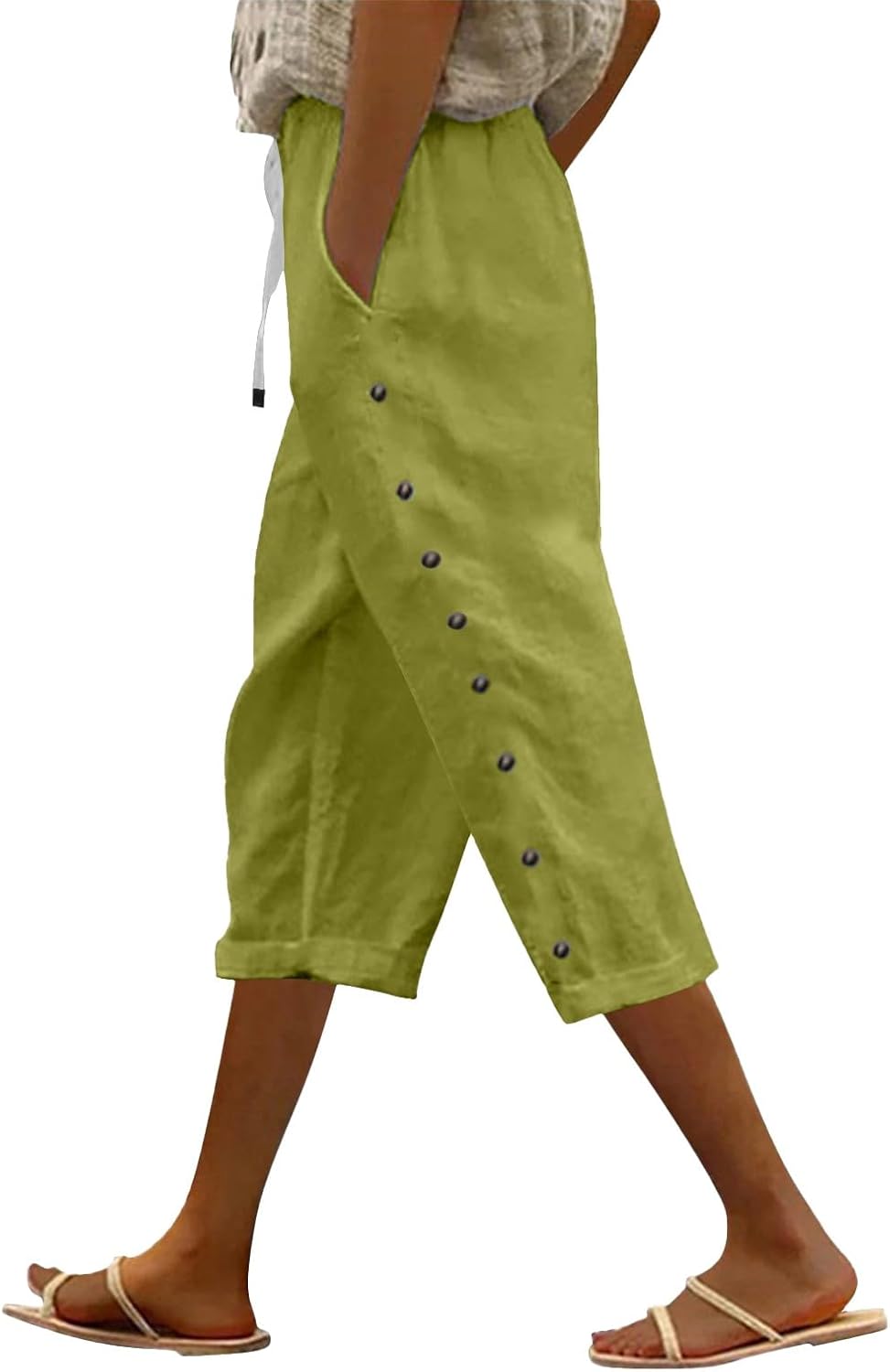 Premium Linen Crop Pants for Women