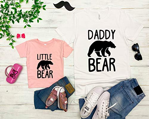 Handmade Baby Papa Bear Mens T-shirt Baby Outfit Father Son Matching Set