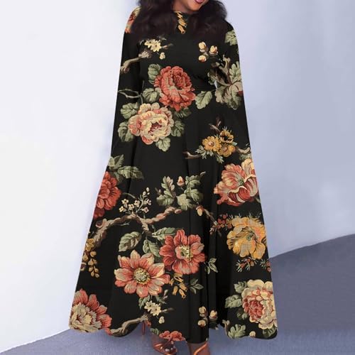 ZCJBWWHF Boho Floral Long Dress for Women