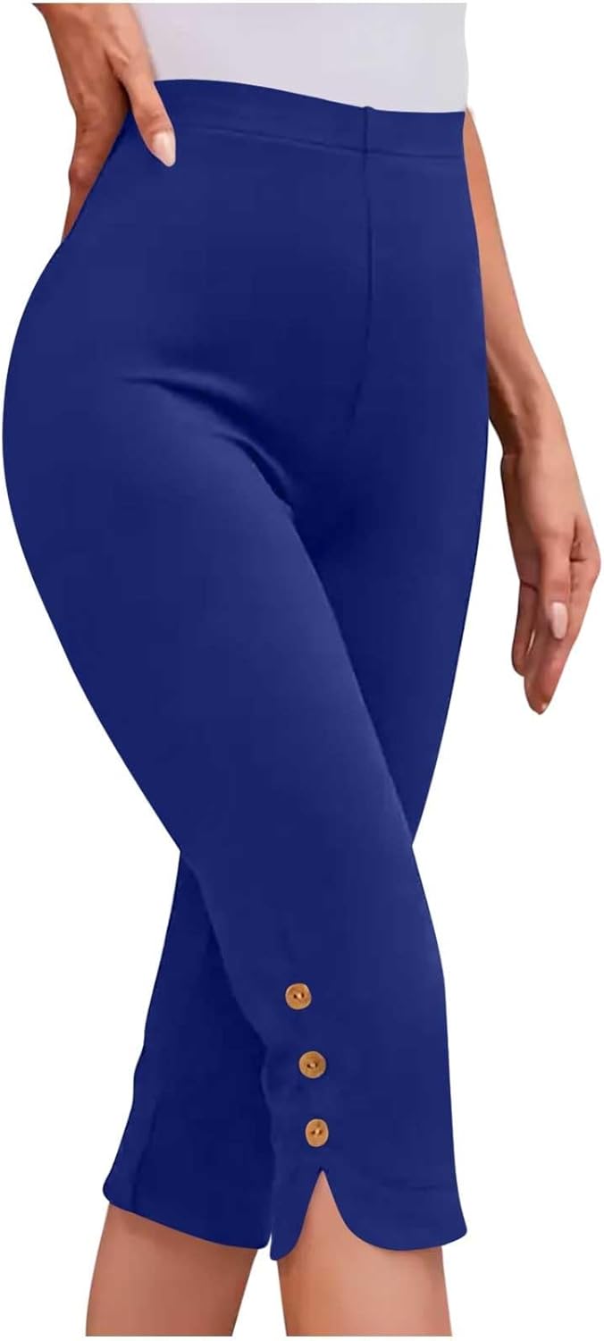 Trendy Plus Size Capris for Women - Lightweight Yoga Pants