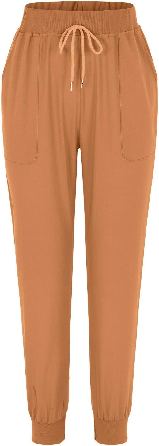 Casual Summer Trousers for Women - Lightweight Cotton Linen Blend
