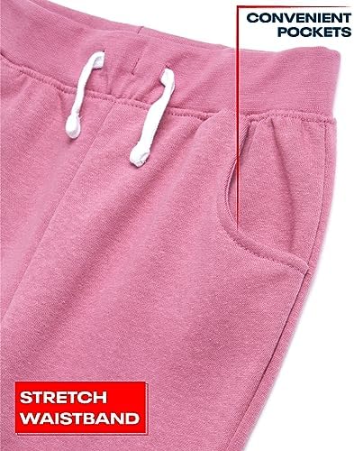 Reebok Girls Sweatpants Style Comfort Cargo Joggers Active Fleece