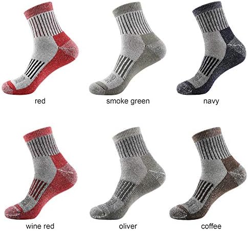 ECOEY Mens Merino wool Hiking Socks Cushioned
