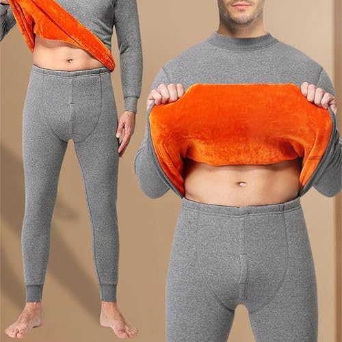Mens Thermal Long Sleeve brush Pants for Hunting Underwear