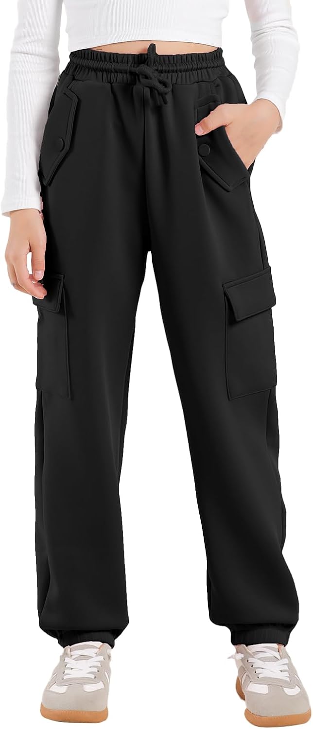 Trendy Slim Fit Girls Cargo Joggers