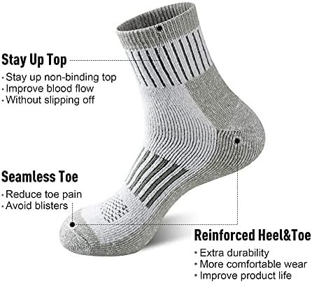 ECOEY Mens Merino wool Hiking Socks Cushioned