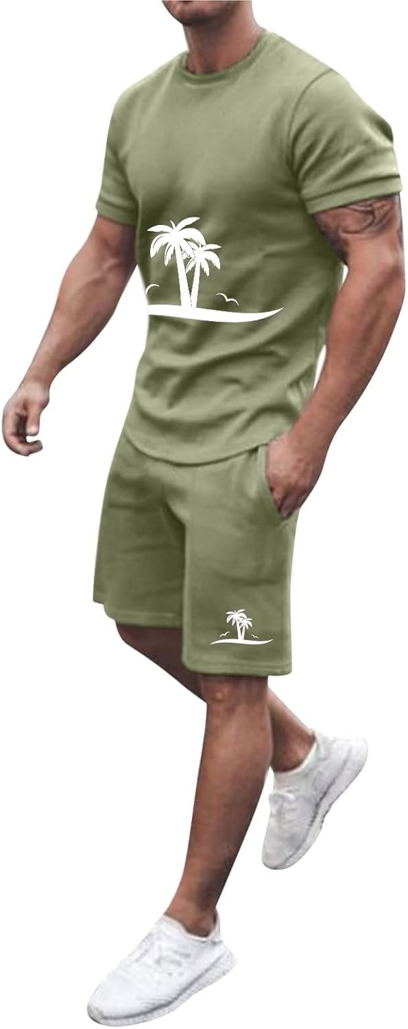 Mens Lightweight Relaxed Fit Tracksuit Set - Summer Beachwear