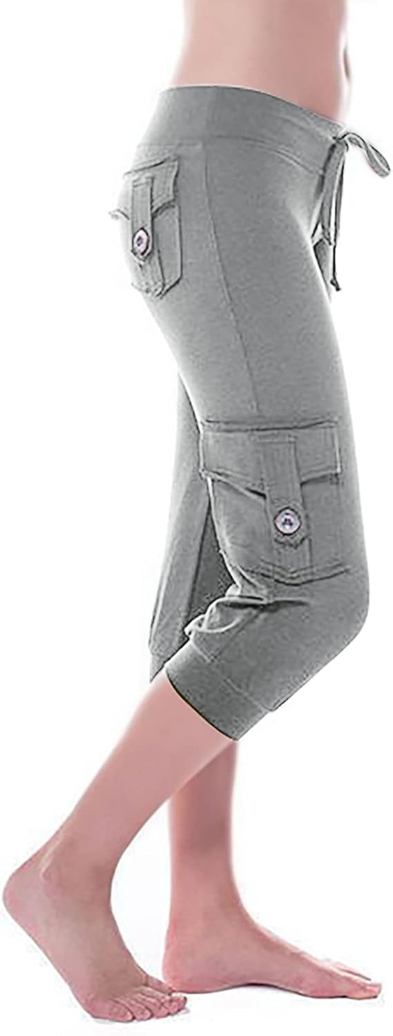 summer capris with drawstring pockets