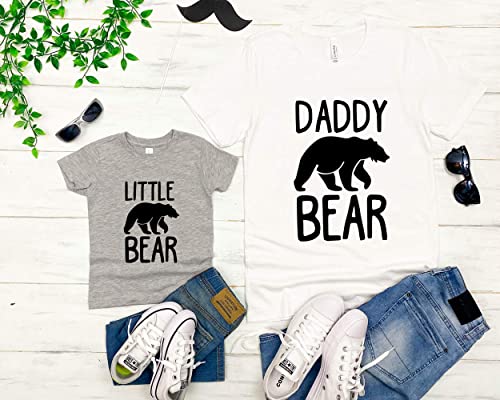 Handmade Baby Papa Bear Mens T-shirt Baby Outfit Father Son Matching Set