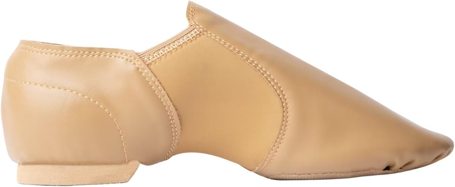 Jazzy Soft Leather Dance Slippers for Kids
