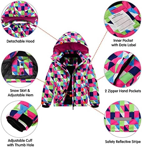 FREE SOLDIER Boys Girls Waterproof Ski Jacket