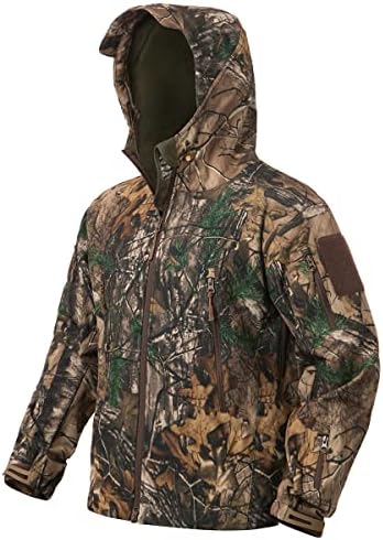 NAVEKULL Silent Hunting Clothes for Men Soft Shell Outdoor Jacket
