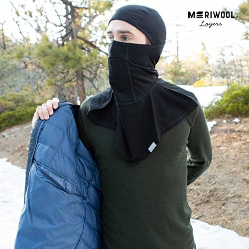 MERIWOOL Kids Ski Mask 100 Merino Wool Balaclava Winter Face Mask