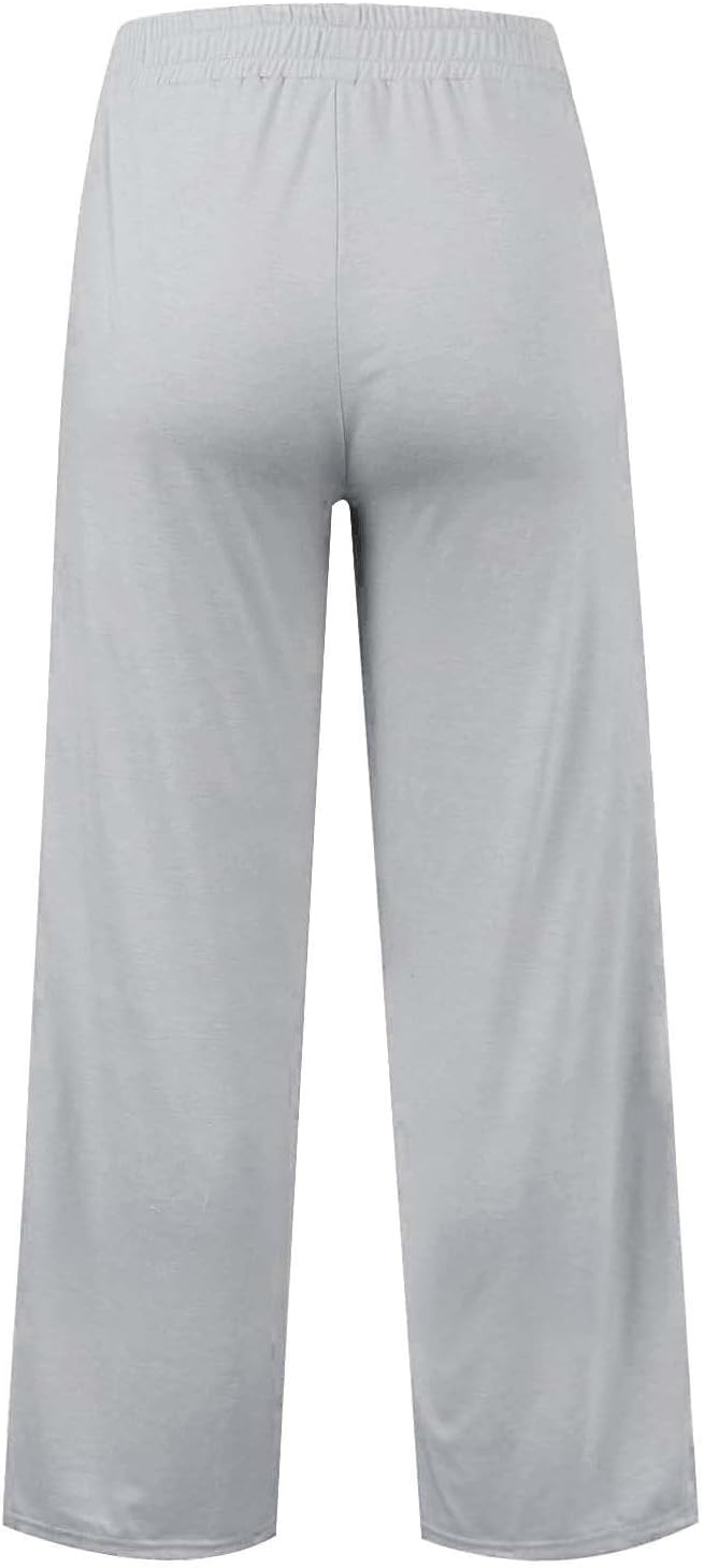 Ikevan Girls Oversized Wide Leg Sweatpants Drawstring