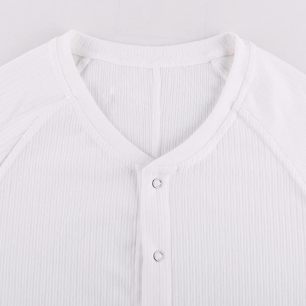 Mens Thermal Long Sleeve Nightwear Pajamas with Knit Fit